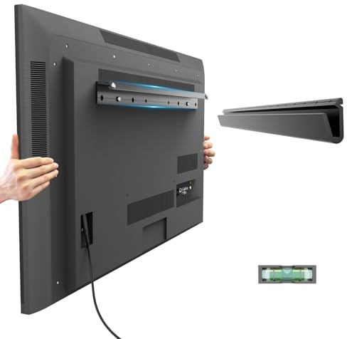 No Drill Drywall TV Mount, No Stud TV Wall Mount for Most Brand 22-55 Inch TVs up to 100 lbs, Easy Install No Stud Studless TVs Wall Mount, Include All Hardware- Level Bubble Meter