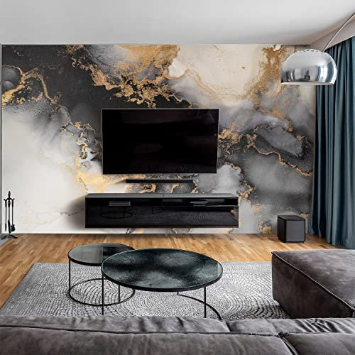 dedeco Wohnzimmerrückwand TV-Wand Wandpaneel Wohnrückwand Rückwand Tapetenersatz, Motiv: Marmor V13, 300 x 150 cm, wasserfest, robust, als Wandverkleidung aus Aluminium
