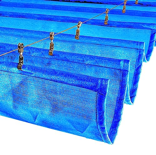 Sonnenschutz garten,beschattung für terrassenüberdachung,terrassenbeschattung,Mit Installationszubehör wie Drahtseilen, geeignet für Wintergärten, Innenhöfe, Terrassen, Balkone, ( Color : BLUE , Size