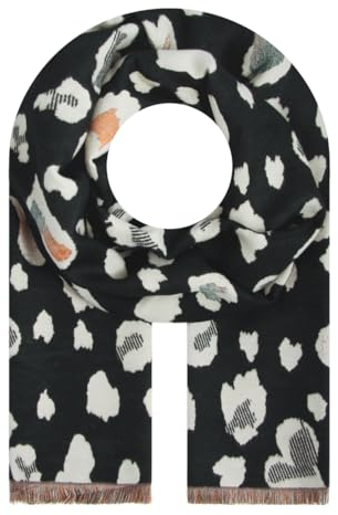 Majea Damenschal Winterschal Strickschal Damen Schal (880043) (schwarz 4)