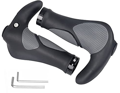 Ergonomics Comfort Design Bike Grips with Anti-Slip Locking Ring for Cycling MTB Folding Bike 22.2mm Dia.Handle Bar