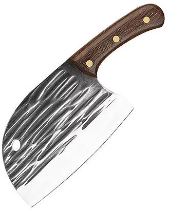 Serbisk kniv Handgjord smidd bred slaktkniv i rostfritt stål Kökskock Fiske Köttkniv Fast utomhusfilé