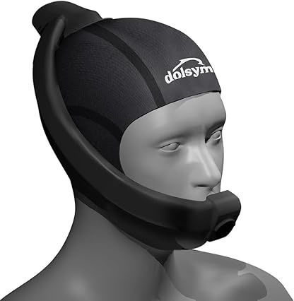 Dolsym Tuba de Natation intégré à Bonnet en Néoprène Lycra Taille L Tube Plus