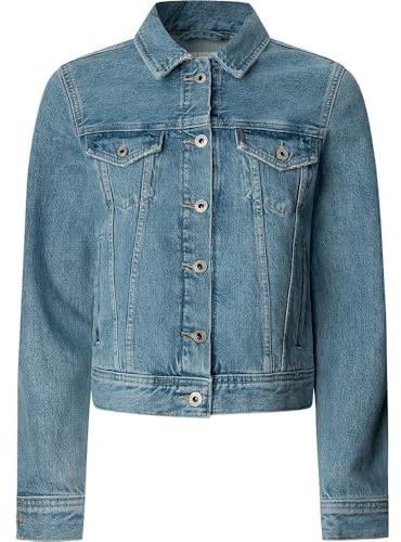 Pepe Jeans Chaqueta delgada para mujer, color azul (mezclilla - MS4), talla M, Azul (Denim - MS4), M