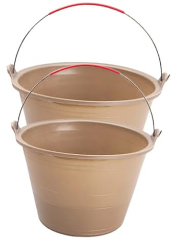 Hoement 2pièces Seaux Ciment Robustes avec Poignée pour Mélange Et Stockage Seaux Multifonctionnels pour Chantier Et Usage Extérieur