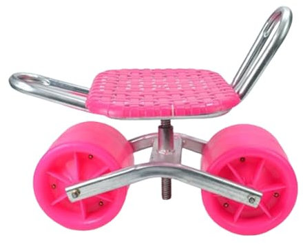 360° drehbarer Gartenwagen mit einstellbarer Höhe, Gartenarbeitshocker, ideal zum Pflanzen, Pflücken, Jäten, bequemer Sitz für Outdoor-Aufgaben