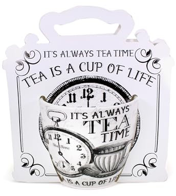 Jameson & Tailor Porzellan-Kaffeebecher mit Geschenkverpackung, It´s Tea Time englisches Teedesign, mikrowellengeeignet