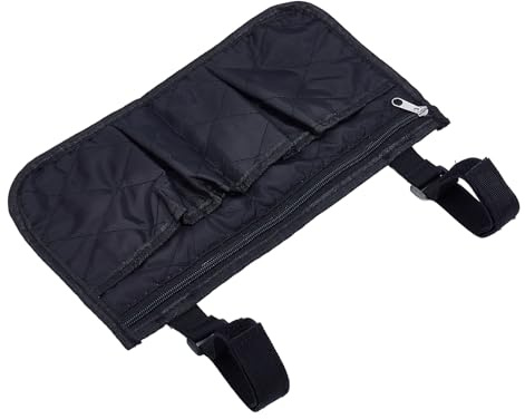 NICENEEDED 7.09 x 12.59 Sac de Rangement pour Fauteuil Roulant avec Fermeture Éclair Accoudoirs Imperméables pour Personnes Âgées Aide à la Marche Sacs de Suspension Sac de Rangement