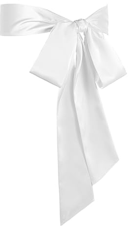Ymapinc Thick White Belt Women, Ladies White Belt Wide Bridal Wedding Dress Belts for Women,Wide Belts Dresses Waist Accessory 98.43''Long 2.95''Wide