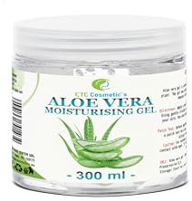 Gel di Aloe Vera - 300 ml - Crema idratante, per viso, tutti i tipi di pelle, scottature solari, acne, effetto rinfrescante. Senza profumo.