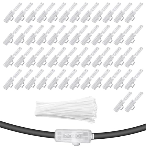 Professional Cable Labels Kit - 50 Reusable Wire Markers with 100 Nylon Cable Ties, Waterproof Sleeve Labels for Electrical Cable Identification & Organization