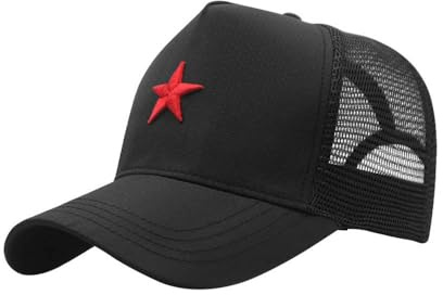 Oversize XL Baseball Cap, Quick Dry Mesh Sports Hat for Big Heads 22-25, Embroidered Dad Trucker Sun Hat with Wide Brim (UK, Alpha, L, Black)