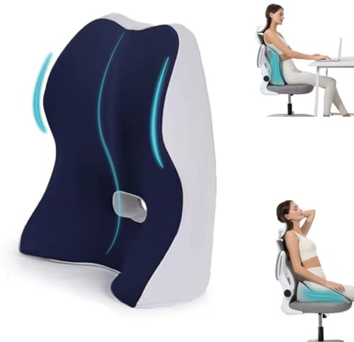 Floor Systems Cuscino Sedia Ufficio Multiuso – Doppio Uso Schiena e Seduta in Memory Foam Anatomico, Cuscino Lombare per Sedia Ufficio e Cuscino per Coccige Ortopedico per Auto