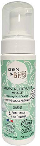 Mousse Nettoyante Visage, Amande Douce Argan, Bio certifié Ecocert, 150 ml
