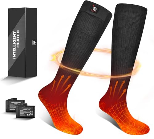 Calcetines Térmicos para Hombre Mujer Batería Recargable Calcetines Eléctricos en Invierno Frío Calcetines Térmicos para Caza Camping Esquí Senderismo Pesca Montar Motociclismo