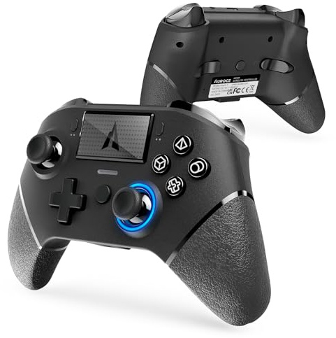 ASUSPORACE AUROCE Wireless Controller Kompatibel mit PlayStation 4 Slim/Pro/PC, mit Hall Sensor Trigger/ALPS Joysticks/Dual Vibration [1 Stück Packung]