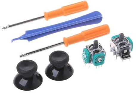 PA PRODUCTS Xbox One S Controller Thumbstick Replacement Joystick Axis Analog Sensor + Tools (Red and Blue)