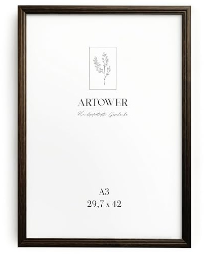 Artower® Marco Vintage Madera Marrón A3 30x42 cm | Marco DIN A3 para Decoración en Salón, Dormitorio y Habitación | Cuadro Grande 29,7 x 42 cm | Marco Decorativo para Dibujos, Diplomas y Pósteres
