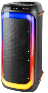 Trevi XF 780 KB Speaker Wireless Portatile 110W con Batteria, Altoparlante Karaoke con Microfono Incluso, Ingressi USB Micro SD LINE-IN, Funzione TWS, Cassa Audio per Feste ed Eventi