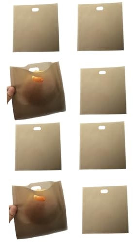 SOLUSTRE 8 STK Sandwich tüten sandwichtüte Haversack brottüten Rucksack Wiederverwendbare Toasterbeutel Sandwiches Taschen Pizzabeutel Brothalter Glasfaser Brotbeutel Lebensmittelbeutel