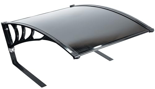 Life Finds Outdoor Shade Cover Designed for Robotic Lawn Mowers, Portable Garage Roof for Robot Mowers, Weather Resistant Polycarbonate Canopy, Black, LF-RLS1