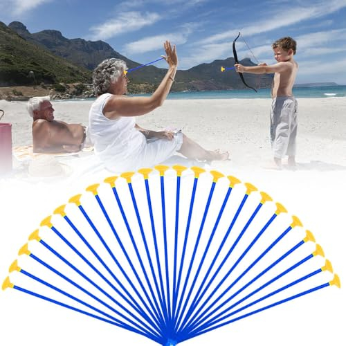 ZOYDP 24 Stück Ersatz Saugnapf Pfeile für Bogenschießen, 42cm Pfeile für Bogenschießen, Pfeile mit Saugnapf, Ersatz Saugnapf Bogenpfeile für Sport Spiel