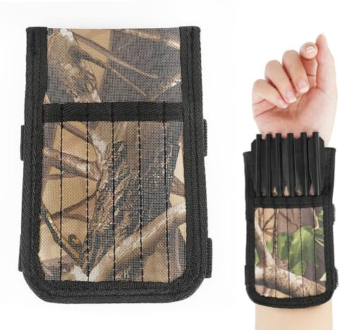 SHARROW Bogenschießen Pfeile Köcher für Mini Armbrustbolzen, Armbrust Pfeilköcher Oxford Tuch Camouflage Pfeilhalter für 12 Stück Armbrust Bolzen (Camo)