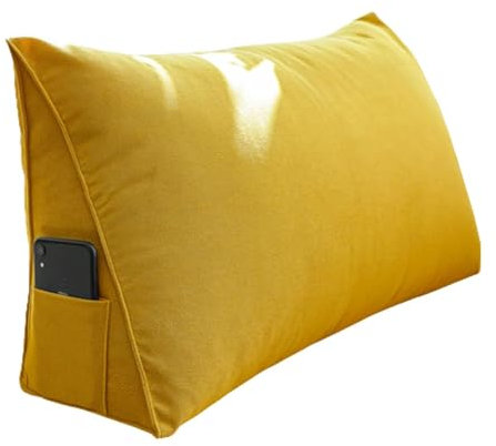 Langes Bettkissen Dreieckiges Nachttischkissen | Kopfteil Kissen Weiches Keilkissen für Doppelbett | Dreieckkissen zum Lesen oder Entspannen im Bett