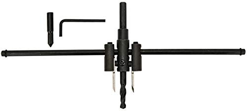 Qanyegn Set di frese per fori circolari, set di frese per seghe nere regolabili, strumenti per la lavorazione del legno fai de te (30-200 mm)