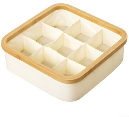 Caja de tela de clasificación de capas para armario del hogar para guardar ropa y accesorios (2)