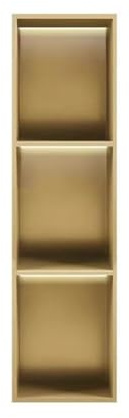 Sxlawesom Shower Wall Niche with LED Light, Stainless Steel Recessed Organizer for Bathroom, Kitchen Storage(Gold,90x28x12.5cm)