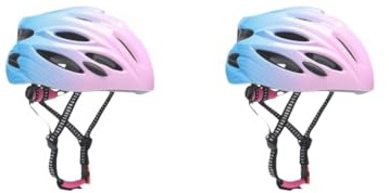 Lot de 2 casques de vélo pour enfants pour skateboard, escalade, sports de plein air, rose, 20 x 25 x 12 cm