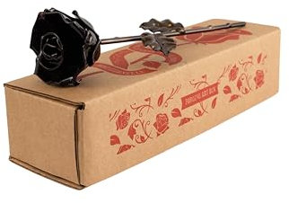 Forging Art Bcn® Hand Forged Eternal Wrought Iron Rose (Bronze)