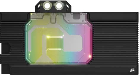 Corsair Hydro X Series XG7 RGB 3090 Ti Strix/TUF GPU-Wasserkühler – Für ASUS ROG Strix und TUF Gaming GeForce RTX 3090 Ti (CNC-gefräste Vernickelte Kupferkühlplatte, Standard-G1/4-Gewinde) Schwarz