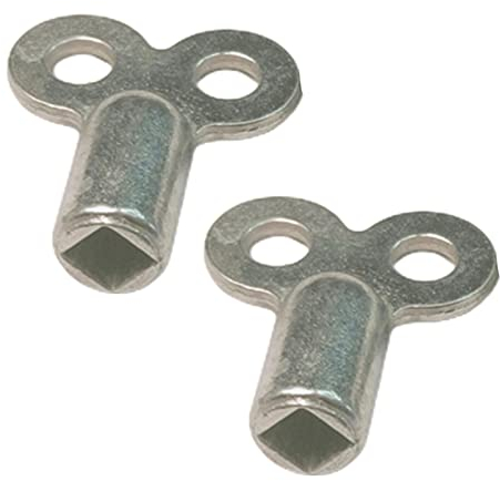 AIDNTBEO Heizkörper-Auspuffventilschlüssel, quadratisch, 5 x 5 mm, Heizkörperzubehör, Zinklegierung, Material für elektrische Ventile, Gaszähler, verlängerter Auspuffventilschlüssel