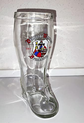 AngiesStrickZauber verkauft: Stiefel 0,5 Liter/Weißbierglas/Weizenglas/Brauerrei Wimmer Bruckberg