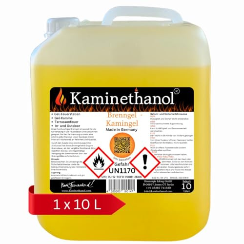 10 Liter Brenngel im 10 Liter Kanister Gel Brennstoff Kanister Gelkamin Bioethanol