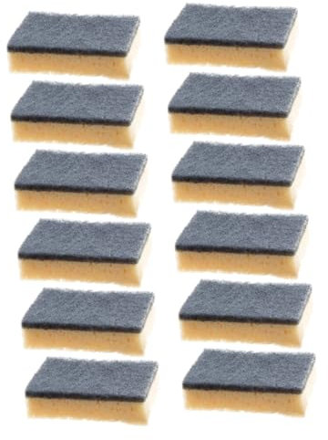 BCJMKDX Dishcloth, 12Pcs Sponge Dish Wash Scrubber,Cleaning Scrubber Pan Scrubber Home Cleaning Product Kitchen Scrub Brush Dishwashing