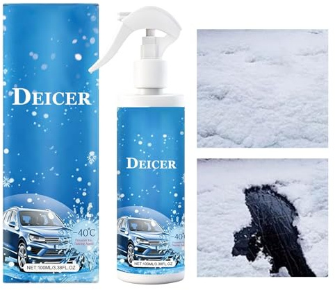 Spray antigelo rapido per parabrezza, 100 ml, detergente per vetri auto, soluzione istantanea per la rimozione del ghiaccio con protezione, strumento di pulizia invernale per camion, SUV, tetto, casa
