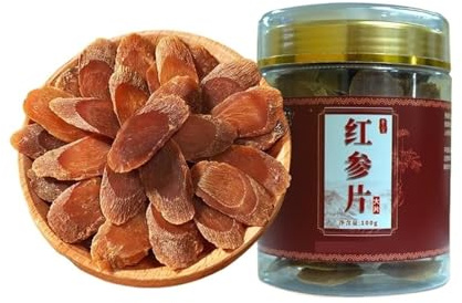 Äkta röda ginsengskivor, 100 g burk, lämplig for att brygga te eller göra soppa, lämplig for både män och kvinnor(2pcs)