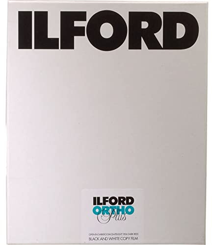 Ilford Commercial Ortho Plus Black & White Orthochromatic Copy Film ISO 40/80, 8 X 10-25 Sheets