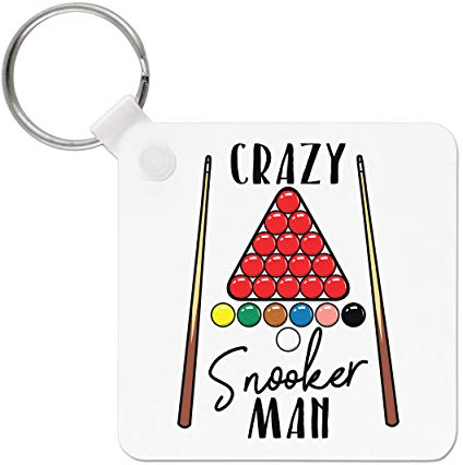 Gift Base Verrückt Snooker Mann Schlüsselanhänger