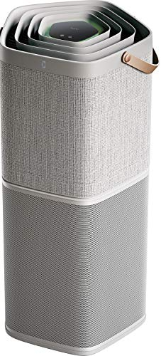 Electrolux PA91-604GY Vernetzter Luftreiniger mit Batterieschutz und Geruchsfilter, bis zu 129 m², 17 Dezibel, Grau (Hell).