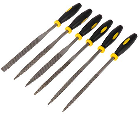 iplusmile 6Pcs 160X4mm - Holzfeilen-Set - Holzfeilen Und Raspeln-Set Bequeme Handgriffgriffe Mini-Holzraspel-Feilenwerkzeuge
