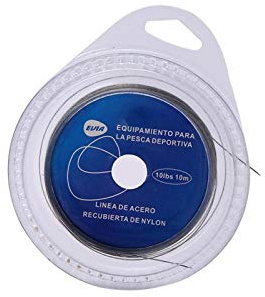 Fil de Peche Tresse,Fil d'acier de pêche, 5 Types 10m 7 brins tressés ER Fil de pêche en mer recouvert de Plastique(10 LB)
