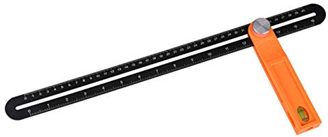 HUIKJI Horizontal Sliding T-Bevel Gauge,Activity Angle Ruler Protractor Level Tool T-Bevel Ruler with Horizontal and Vertical Bubble