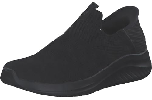 Skechers Bambini e Ragazzi Ultra Flex 3.0 Smooth Step Slip-in ALLENATRICE, Black Textile/Black Trim, 33.5 EU