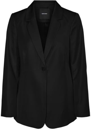 VERO MODA Vmtara - Blazer da Donna con Spacco, Aderente, Nero, 40