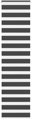 vidaXL Zebrarollo Schwarz 50x230 cm Stoffbreite 45,9 cm Polyester, Zebra-Rollo, Doppelrollo, Zebra-Jalousie für Fenster, Doppelrollo, Zebra-Rollo