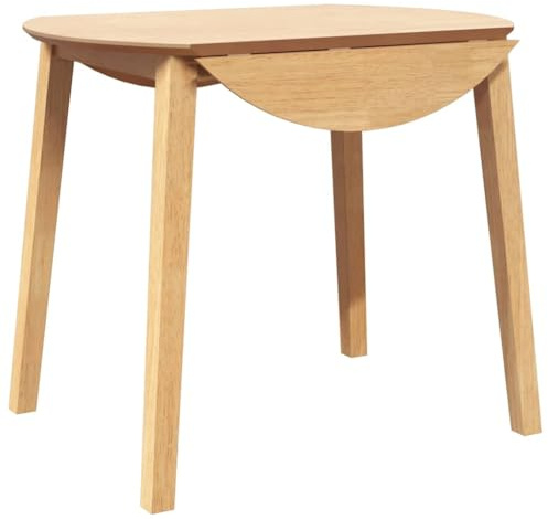 vidaXL Esstisch Natur Massivholz Gummibaumholz, Küchentisch, Restauranttisch, Tisch Restaurant, Esszimmertisch, Bistrotisch, Esszimmermöbel